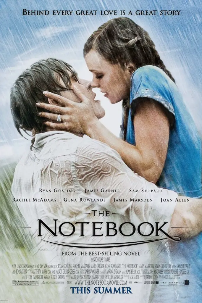 4. Noah Calhoun & Allie Hamilton – The Notebook 