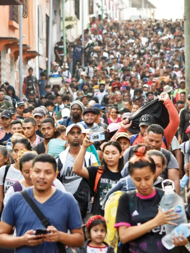 Part of the migrant group breaks up in Chiapas